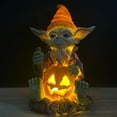 thumbnail image 3 of TOOPTY Electrically Illuminated Halloween Pumpkin Alien Decor, Outdoor Garden Resin Craft with LED Lighting for Spooky Atmosphere, 3 of 3