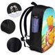 thumbnail image 2 of Mochila de viaje para portátil con diseño de Winnie The Pooh Light Flight, antirrobo con puerto de carga USB, mochila universitaria, gran capacidad para el trabajo, color negro, 17 pulgadas, 2 of 8