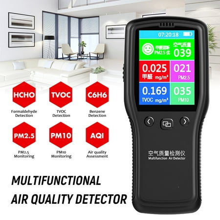 Portable Air Quality Monitor PM2.5 PM10 Formaldehyde TVOC Tester LCD Digital Laser (Best Portable Monitor For Laptop)
