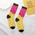 thumbnail image 4 of Uemuo Red Ice Cream Printed Kids Boys Socks Seamless Crew Socks Crazy Funny Athletic Sport Socks for Children, 4 of 6