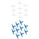 thumbnail image 1 of 20 Piezas Accesorios de Bomba de Aire Conector de Válvula de Aire Válvula de Aire Cada Tipo 10 Piezas, 1 of 9