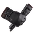 thumbnail image 2 of Guante de pantalla táctil PU cuero felpa a prueba otoño térmico impermeable cálido invierno guantes para senderismo, esquí, negocios, Hugo Guantes de invierno, 2 of 9