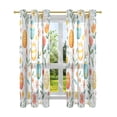thumbnail image 7 of Yayeee Window Curtains Light Filtering 63"x42" Grommet Panel Pair Home Living Room Decor, Floral Easter Eggs, 7 of 7