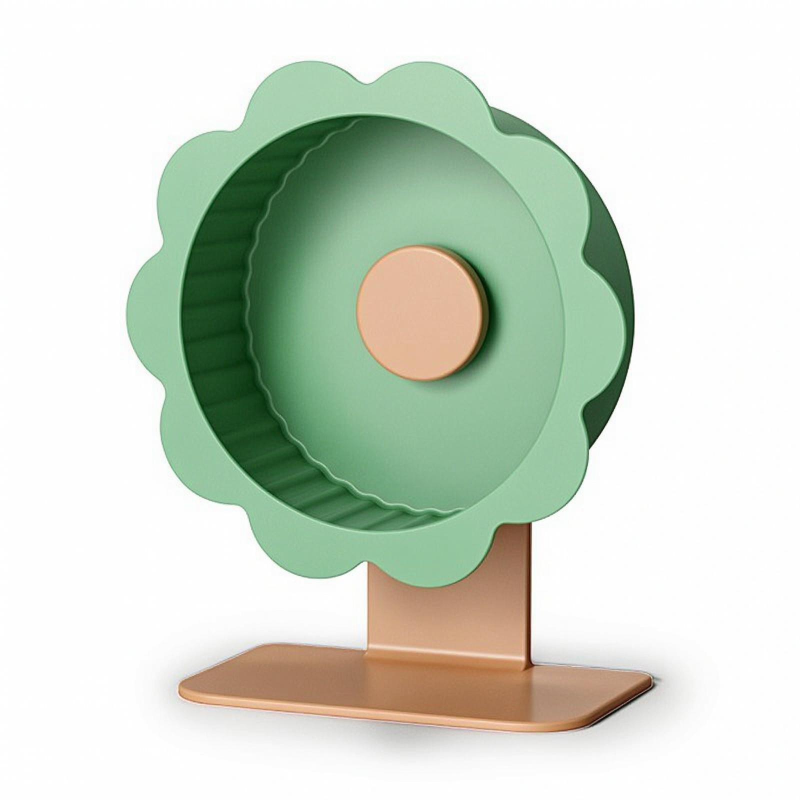 Bvdfgk Exercise Running Wheel with Stand Adjustable Hamster Wheel with Stand Detachable 26CM Greenery