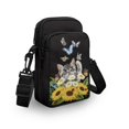 thumbnail image 3 of HELLHERO Kitten Sunflowers Polyester Travel Crossbody Purse with Adjustable Strap Casual Travel Leakproof, 3 of 7
