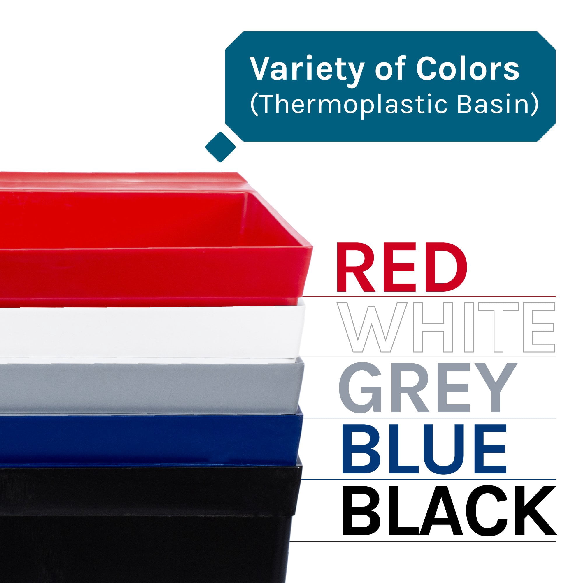 Tehila Red 19 Gallon Utility Sink with Black Legs and P-Trap