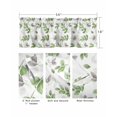 thumbnail image 5 of Green Botanical Fall Kitchen Curtain Valances for Windows Farmhouse Short Curtains, Pastoral Maple Leaf Autumn Rod Pocket Valance Curtain for Bedroom Cafe Living Room 60"x18", 5 of 8