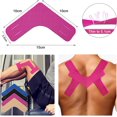 thumbnail image 2 of Kinesiology Tape, Muscle Support Adhesive Elastic Athletic Sports Tape Therapy Recovery V Type for Knees, Shoulder, Joint Pain Relief(10 PCS, Pink), 2 of 8
