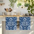 thumbnail image 4 of Navy Blue Gourd Kitchen Towels Set of 2, Modern Abstract Art Floral Absorbent Dish Towels for Kitchen, Microfiber Hand Towel, Quick Drying Tea Towel for Cleaning Decorative Dishcloths, 4 of 7