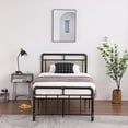 thumbnail image 3 of UBesGoo Black Metal Bed Frame Twin Size with Headboard and Footboard Single Platform, 3 of 25
