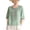 Green, variant on Womens Summer Tops Casual Embroidery Crew Neck 3/4 Sleeve Blouses Boho Floral Cotton Blend Top