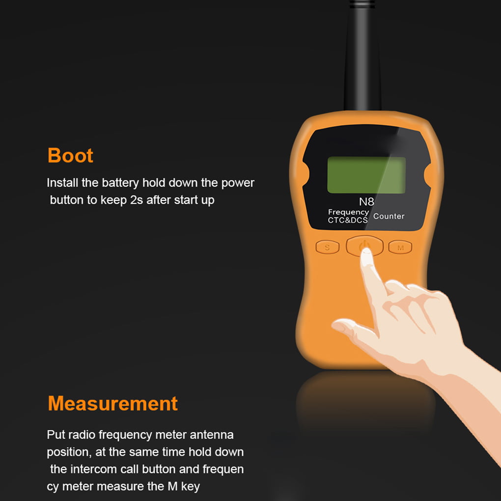N8 Handheld Frequency Meter Counter Frequency Tester Analyze Device N8 Interphone Digital Analog ToneFour 