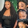thumbnail image 6 of Yoofe Wigs Human Hair,Wigs European and Women's Front Lace Wig African Small Curly Tube Long Curly Wig Wave Wigs for Women Natural Color 1Pc,28 Inches, 6 of 7