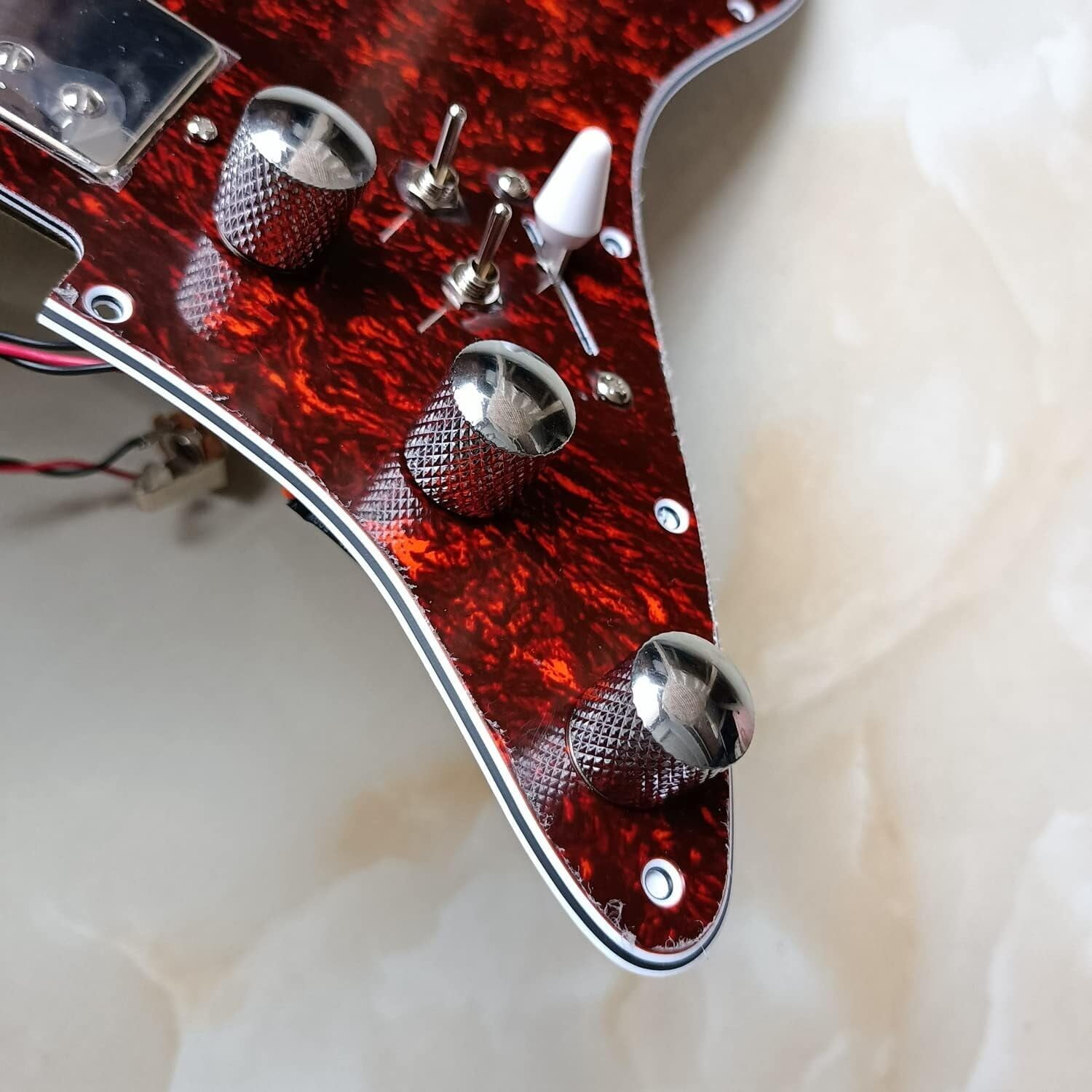 SSH Prewired Guitar Strat Pickguard Set  Ainico 5 Humbucker Pickups Coil Splitting Switch Multi Switch Harnesses ,For Fender ST Electric Guitar Part Replacement