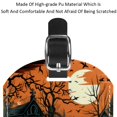 thumbnail image 4 of Square 2Pack PU Leather Halloween Graveyard Cruise Luggage Tag with Privacy Cover and Name ID Tag for Travel Handbags Backpacks Luggage Tags, 4 of 6