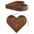 thumbnail image 2 of Toyvian Wooden Heart Serving Tray Stackable Creative Design for Candy Nuts, 2 of 6