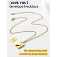thumbnail image 6 of KeyStyle Envelope Locket Necklace for Women 14K Gold Plated Necklace with Love You Letter Personalized Jewelry Anniversary Gifts, 6 of 10