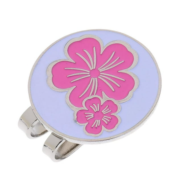 Prettyia - Clip para sombrero de golf con clip desmontable para marcador de pelota de golf, flor do Zulema Marcador de pelota de golf