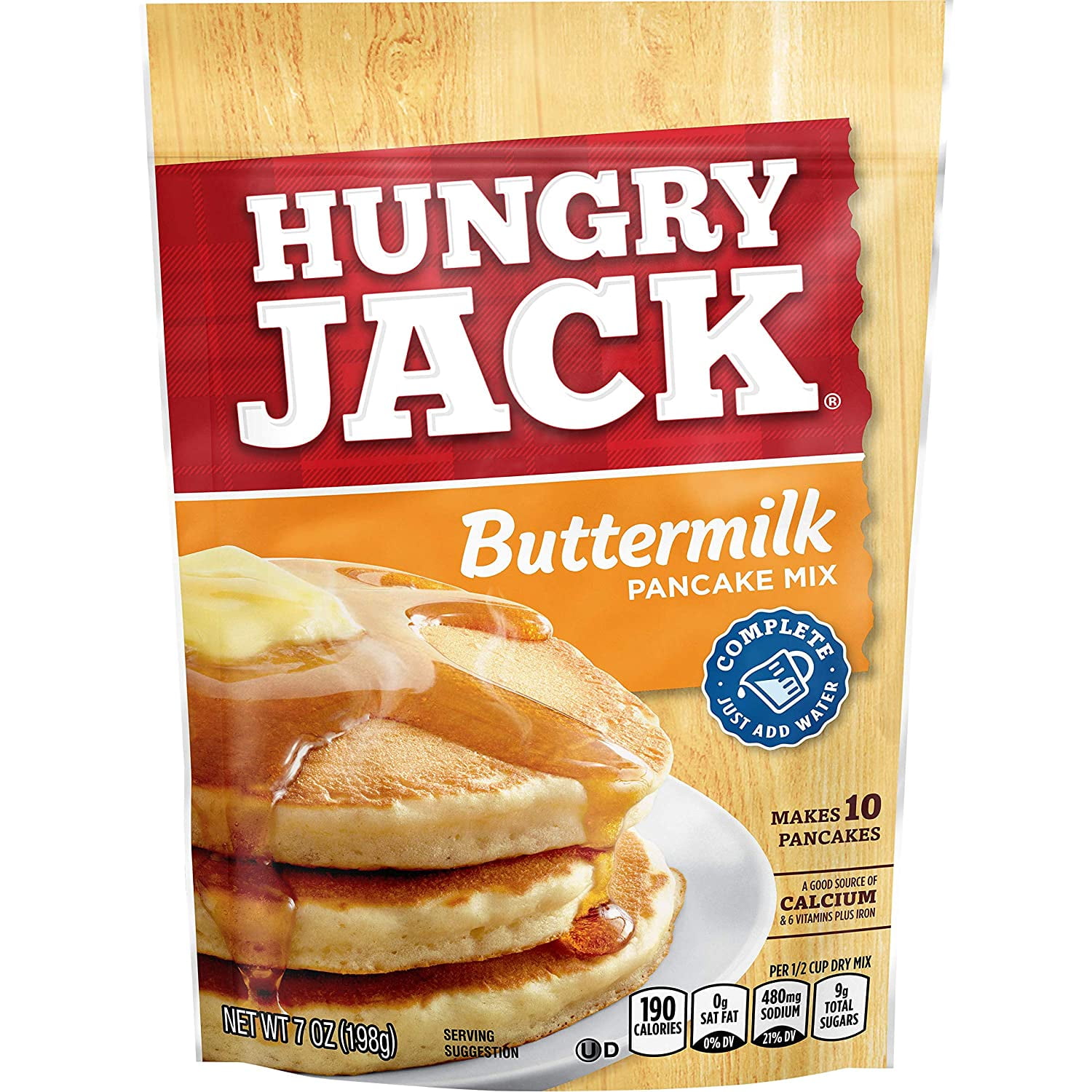 Hungry Jack Pancake and Waffle Mix, Buttermilk, 7 Ounce (Pack of 12