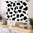thumbnail image 2 of Cow Print Curtains for Bedroom, Kids White and Black Cow Skin Dairy Cattle Western Living Room Curtains for Bedroom Kitchen Farmhouse Country Cowhide Window Treatments, 55x39 Inch, 2 of 4