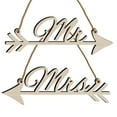 thumbnail image 4 of AMERTEER DIY Rustic Wood Wedding Sign Mr & Mrs Arrow Signs for Wedding Party Decoration Photo Prop, 4 of 5