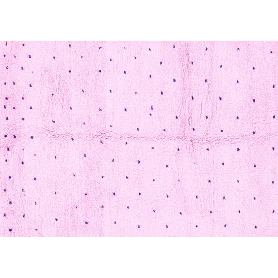 Ahgly Company Indoor Rectangle Solid Pink Modern Area Rugs, 4' x 6'