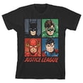 thumbnail image 3 of Justice League Colorful Character Squares Toddler Boy's Black T-shirt-4T, 3 of 5