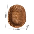 thumbnail image 3 of Plastic Wicker Basket, Imitation Rattan Woven Storage Bin for Kitchen Counter, Bread Serving Tray, Fruit and Snack Organizer for Pantry, Tabletop, or Outdoor Use, 3 of 6
