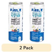 (2 pack) BUBBL'R Antioxidant Sparkling Water, triple berry breez'r, 12 fl oz Can