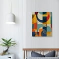 thumbnail image 4 of ONETECH  Framed Mid-Century Modern Colorful Geometric Polygons Wall Art, Abstract Geometric Wall Decor Prints, Nature Wilderness Wall Décor for Living Room, Bedroom 16x20 in, 4 of 5