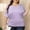 Purple T-Shirts for Women, variant on Olyvenn Fashion Plus Size Tops for Women Split Short Sleeve Ruched Tunic Blouse Casual Summer Loose Crewneck T-Shirts Gray 16