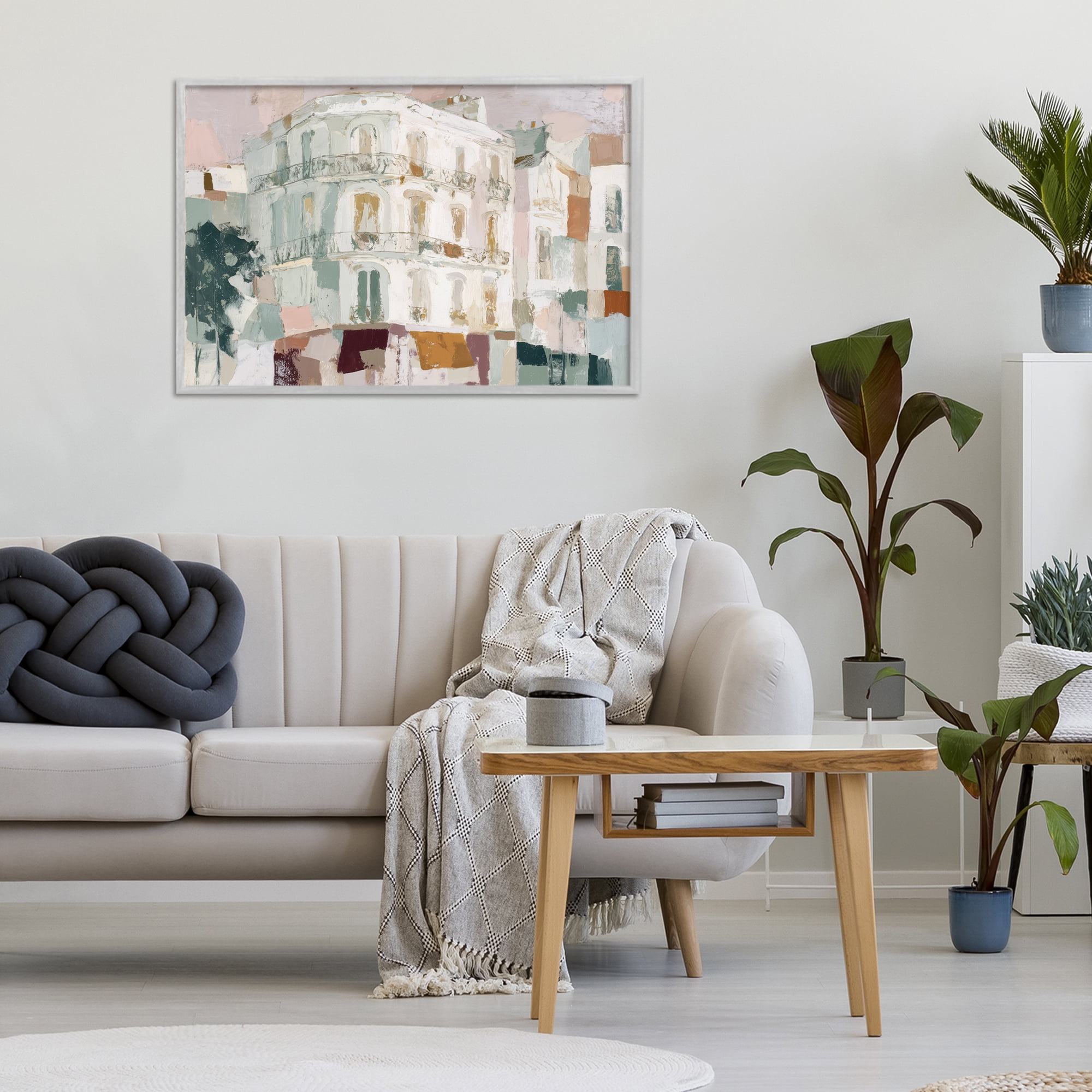 Stupell Industries Barcelona Street Corner Gray Framed Giclee Art, design by Chromatic Storm Studio