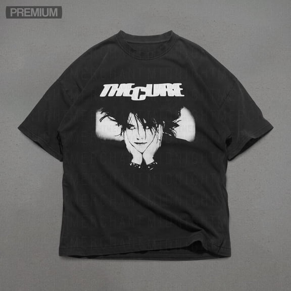 CLOTEX The Cure Band Tee, Comfort Colors Premium Cotton Shirt, The Cure Graphic tee, Oversized Shirts, Retro 90s Band tee, Retro Graphic Tees, Black S