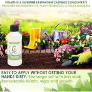 VermisTerra Vitality - 16 oz Worm Castings Super Concentrate, Plant Food, Promotes Health and Amazing Growth for Vegetables, Fruit, Houseplants - Non-Toxic, Living Enzymes, Gentle - Will Not Burn