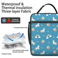 thumbnail image 2 of Unicorn and Balloon Blue Pattern Insulated Lunch Bag for Men Women,Waterproof Lunch Box for Work,Picnic or Travel,Thermal Insulation,10.63x9.06x3.54 Inches, 2 of 5