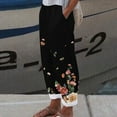 thumbnail image 2 of HBYJLZYG Wide Leg Pants Women, Plus Size Straight Pants For Women Summer Casual Loose Vintage Floral Printed Casual Pants Trousers, 2 of 4