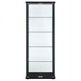 thumbnail image 4 of Contemporary Black Wood And Glass 5 Shelf Curio Display Cabinet, 4 of 9