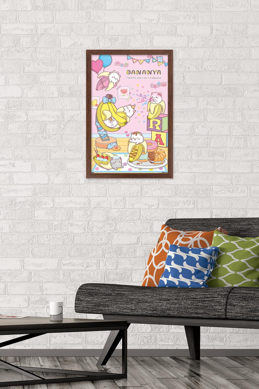 Bananya - Party Wall Poster, 14.725" x 22.375" Framed