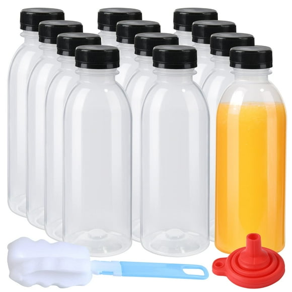 Botellas de jugo de plástico zmybcpack, 450 ml, PP, resistentes al calor
