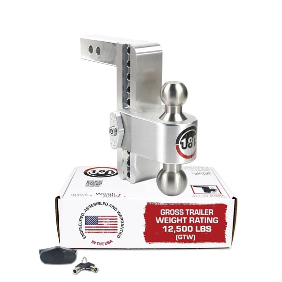 Weigh Safe Adjustable Trailer Hitch Ball Mount - 8" Adjustable Drop Hitch for 2"
