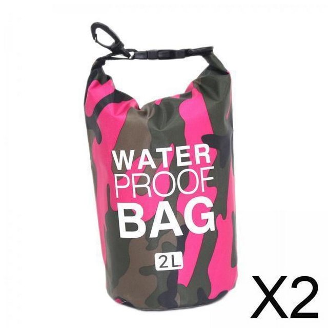 2xSmall 2L Bolsa Impermeable Bolso Bandolera Para Kayak Rosa Rojo