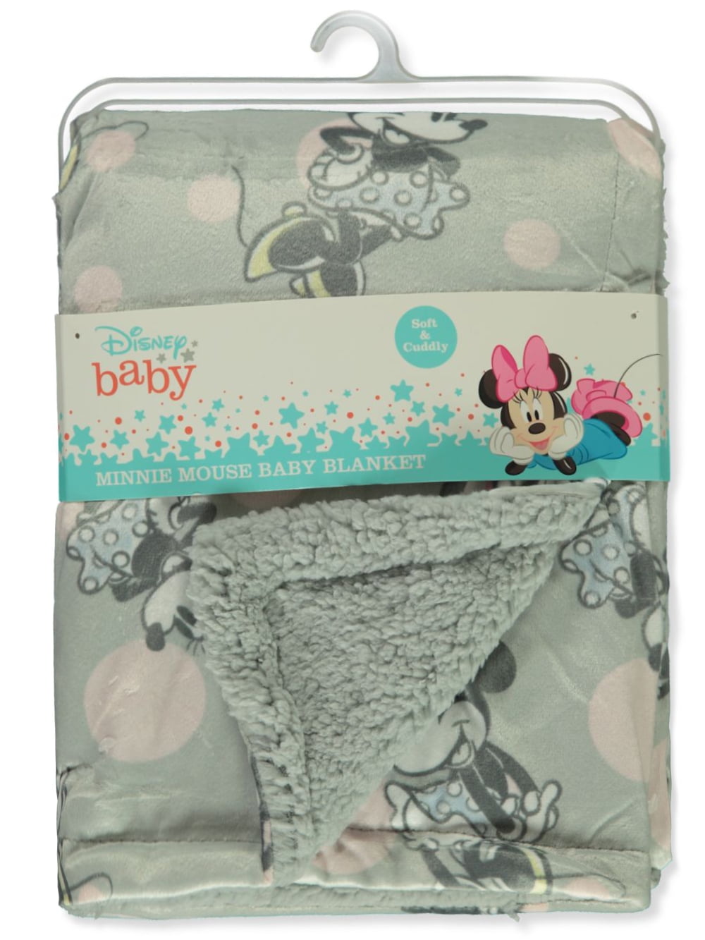 Disney Minnie Mouse Baby Girls' Sherpa Baby Blanket gray multi, one