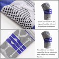 thumbnail image 3 of HUGFEGWE Compression Sleeve Knee Brace Elastic Wrap Patella Stabilizer with Silicone Gel Spring Support, Articulated Knee Pads Protector for Meniscus Tear Arthritis, Color AZ824-13097, 3 of 5