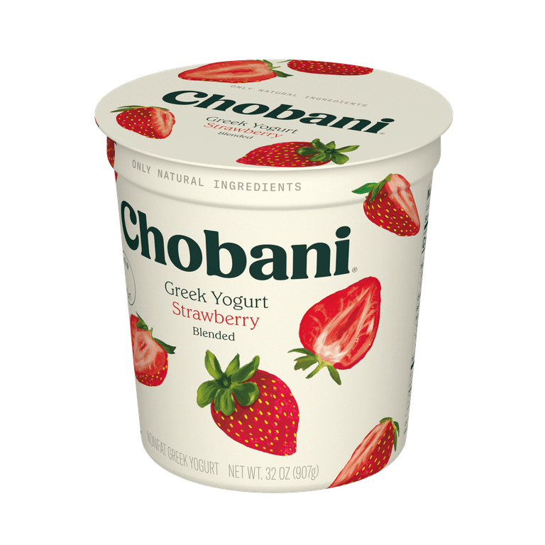 Chobani Non-Fat Greek Yogurt Strawberry Blended 32 oz Tub