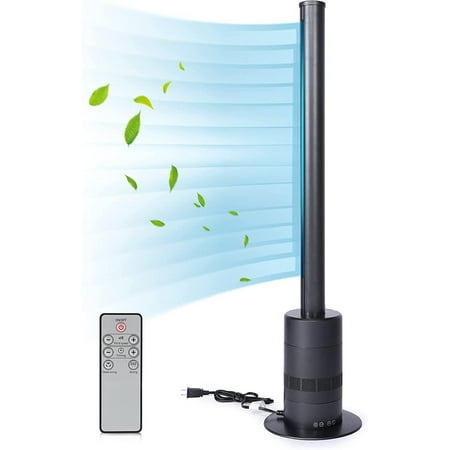 

HealSmart 40-inch Tower Fans 71°Oscillating Bladeless Fan with Remote Control Black