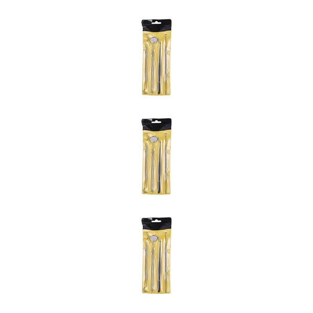 Seitruly Juego de espejos bucales Kit de removedor de placa de acero inoxidable Herramientas de limpieza de portátiles, 4 piezas Type1 NO1 Seitruly CBP266620