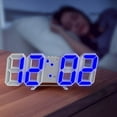 thumbnail image 5 of LED Digital Wall Clock with Date & Temperature Display - USB Powered, Auto Brightness, Alarm Snooze - 12 24H Format, Table or Wall Mount - 22.5x4.5x8.5cm Acrylic Modern Clock for Home & Office, 5 of 5