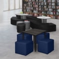 thumbnail image 2 of Regency Jean Square Vinyl Ottoman (Set of 4)- Naval Blue, 2 of 3