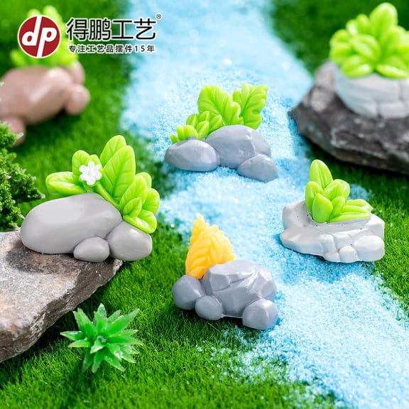 LABSERRON Fake Rock Resin Rocks 18Pcs For Micro Train Landscape And Railway Sand Table