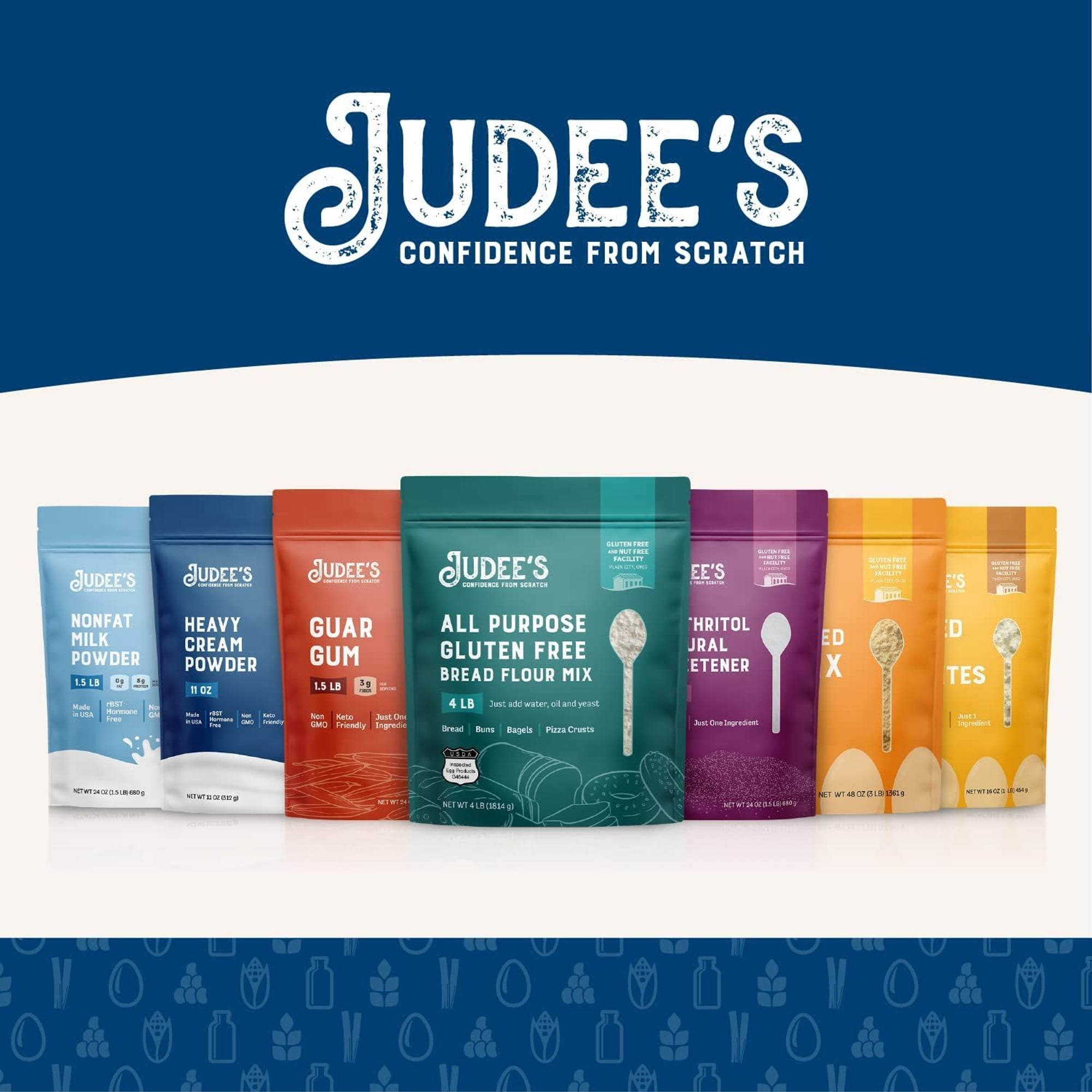 Judee's Gluten Free Butter Powder Bulk - Keto Baking & Keto Snacks - Gluten-Free Recipes & Butter Powder for Baking - 5 lb